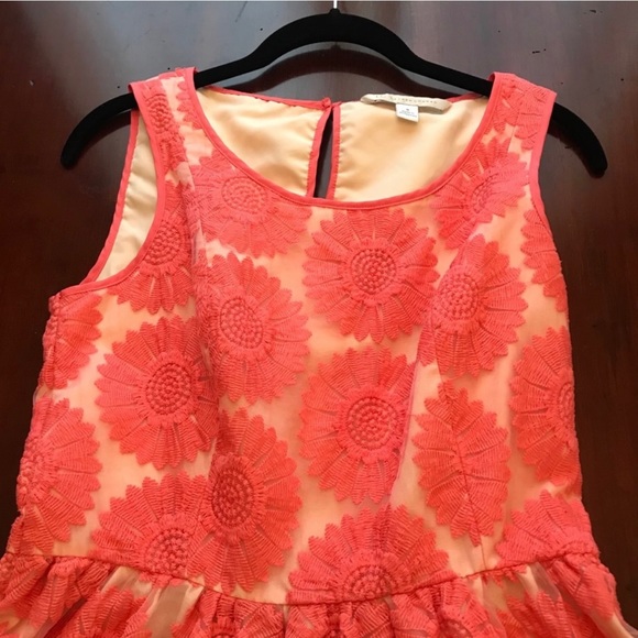 LC Lauren Conrad pink floral sleeveless dress 6 8 - Picture 3 of 9